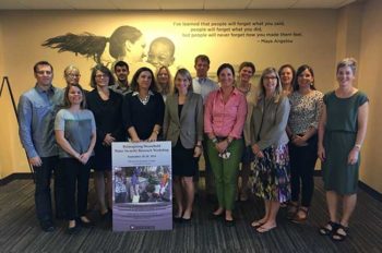 “Rethinking Household Water Insecurity: Methods and Metrics” HWISE Workshop participants gather for a photo at Texas A&M University in September 2016.