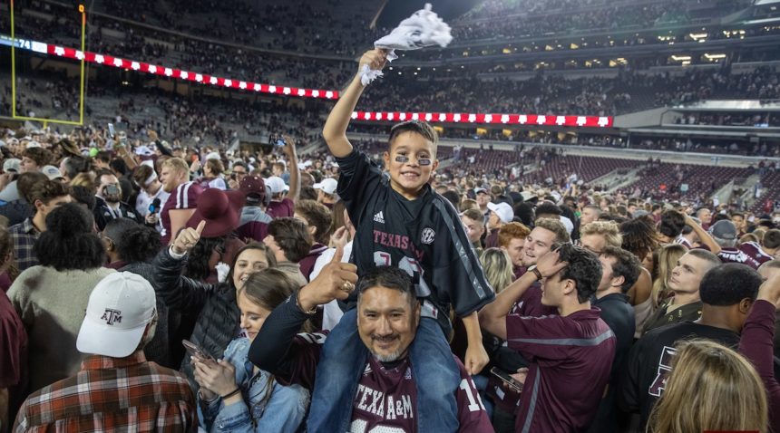 The Aggies defeated LSU in the seventh overtime at Kyle Field Nov. 24. (Mark Guerrero/Texas A&M Marketing & Communications)
