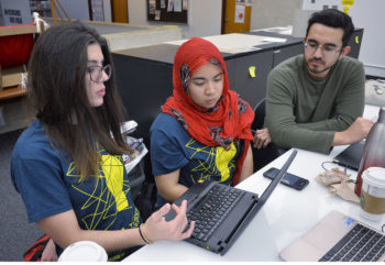 Students develop solutions for diversity-related issues at the 2018 Diversity Council Hackathon.