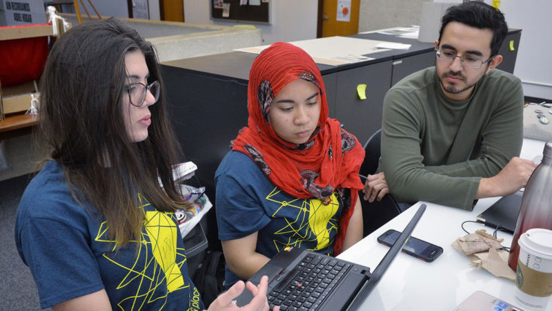 Students develop solutions for diversity-related issues at the 2018 Diversity Council Hackathon.