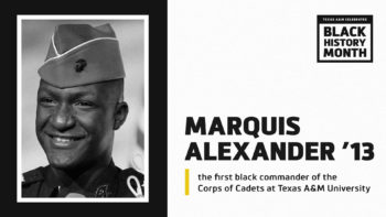 Black History Month Banner - The First Black Commander of the Corps of Cadets at TAMU