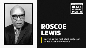 Black History Month Banner - First African American professor at TAMU