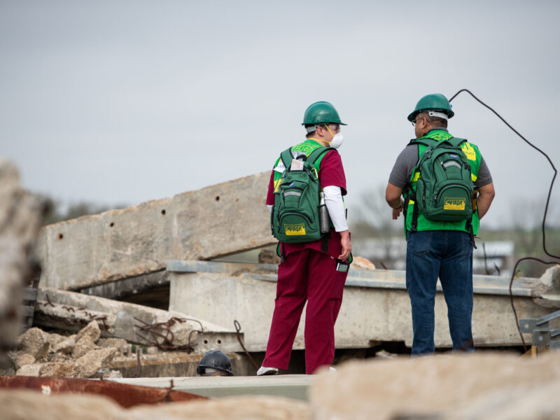 A new scenario is selected each year and kept secret until event day to provide the realism of an unexpected situation. This year’s event simulated a chemical explosion and building collapse.