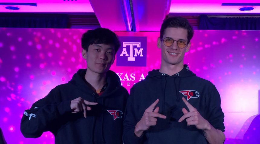 FaZe Clan pro gamers Tennp0 and Nate Hill at Texas A&M [Power] House during SXSW.