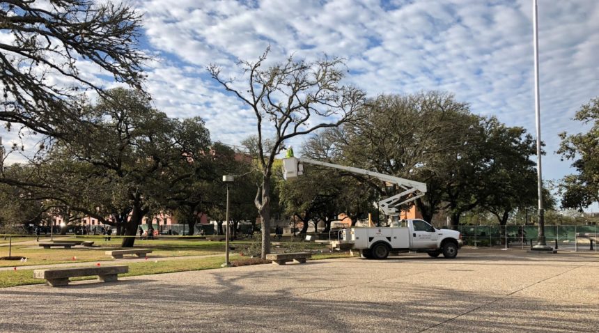 Work began on the first phase of the project in mid-February near the Academic Plaza.