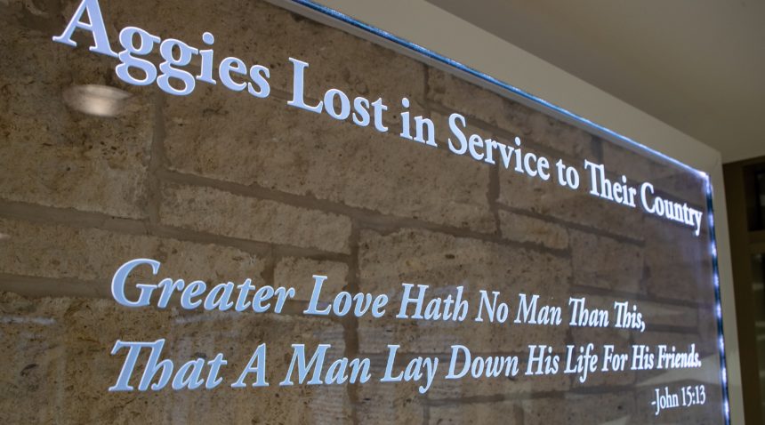 Fallen Aggies memorial in the MSC
