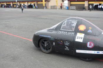 The Texas A&M University team won to top prize for off-track safety.