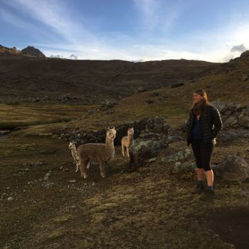 Victoria Scriven during a study abroad trip in the Peru Andes.