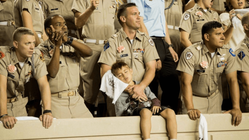 Sgt. Kevin Ivey, 28, and his 6-year-old son, Calvin