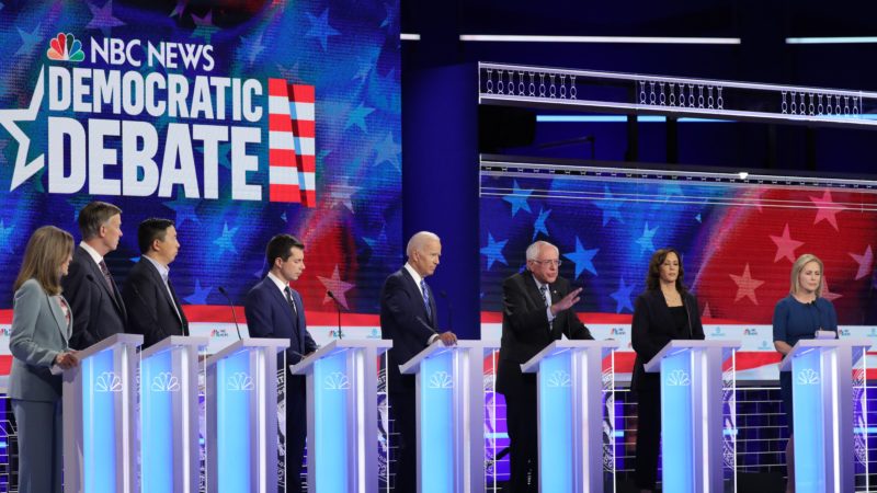 A field of 20 Democratic presidential candidates was split into two groups of 10 for the first debate of the 2020 election, taking place over two nights at Knight Concert Hall of the Adrienne Arsht Center for the Performing Arts of Miami-Dade County