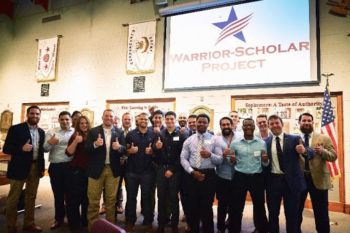 A group of veterans that attended Texas A&M as part of the Warrior-Scholar Project