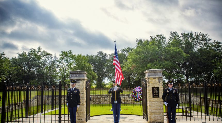 The Bush grandchildren laid a wreath at President George H.W. Bush and First Lady Barbara Bush's grave site.