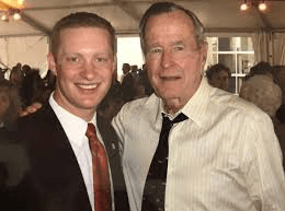 Conner Prochaska with George H.W. Bush.