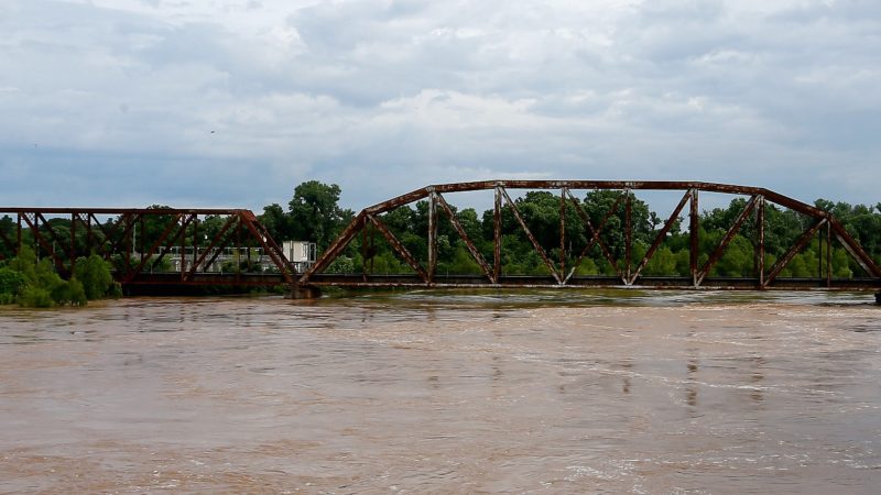 Flooded brazos river near richmond, Texas