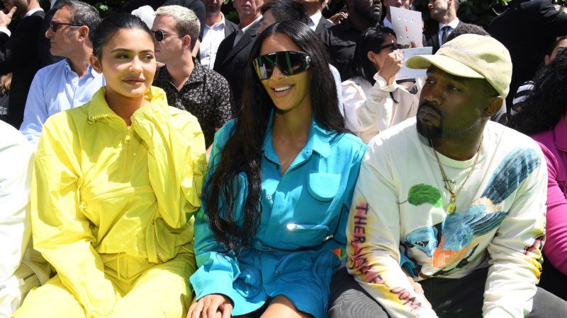 Kylie Jenner, Kim Kardashian and Kanye West