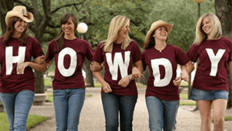 aggie students - howdy shirts