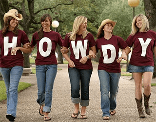 aggie students - howdy shirts