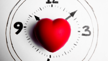 heart on clock