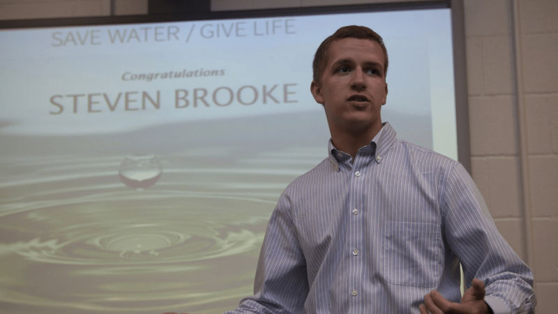 Scholarship winner Steven Brooke