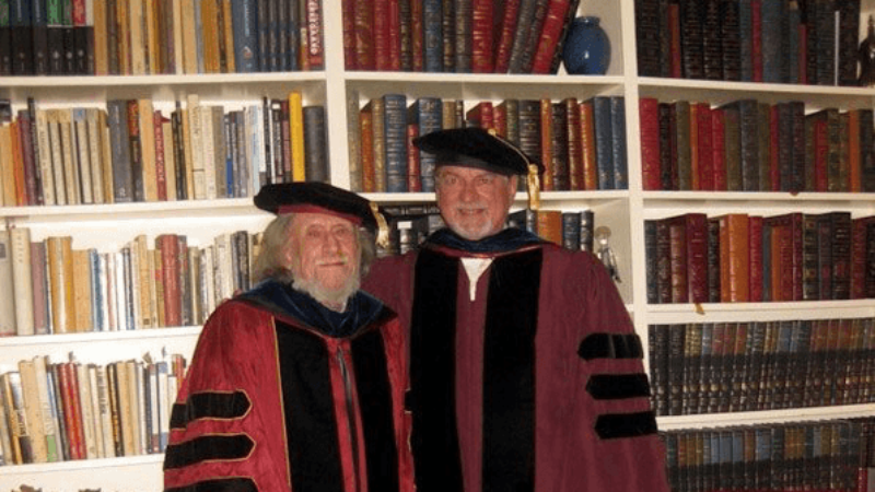 Professor John J. McDermott and Oak DeBerg at graduation