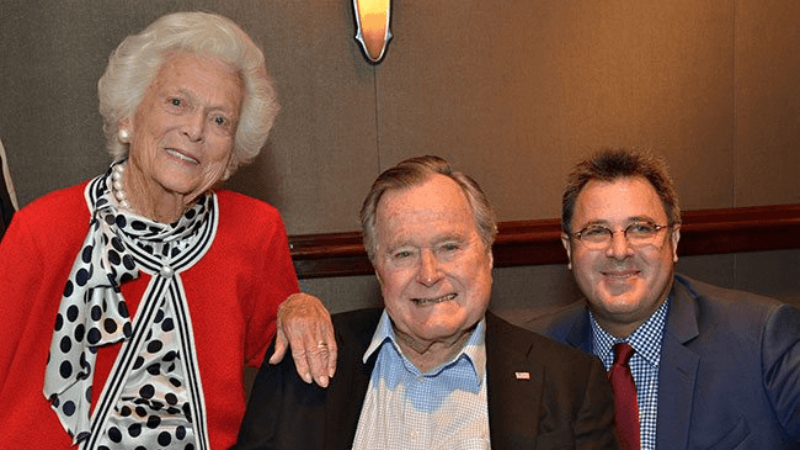President and Mrs. Bush with Vince Gill.