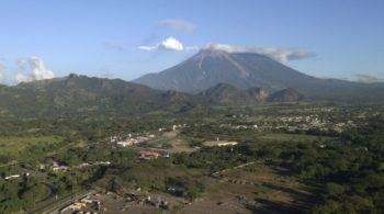 Guatemala’s Fuego Volcano and surrounding villages.