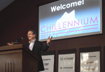 André Thomas welcomes Chillennium participants. 