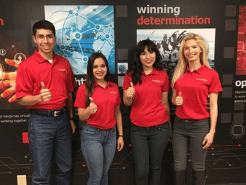 Team Intellimotion Innovations. From left to right: Geno Martinez, Edna Cano, Kenia Sifuentes, and Giselle Perez