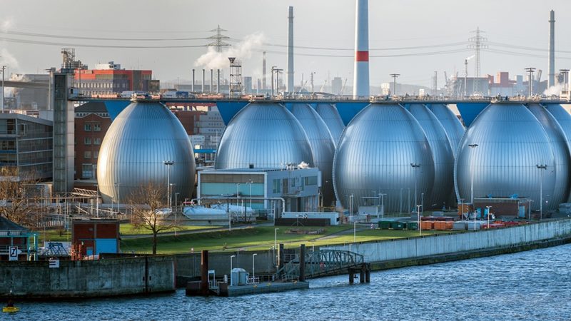 A desalination plant in hamburg harbor.