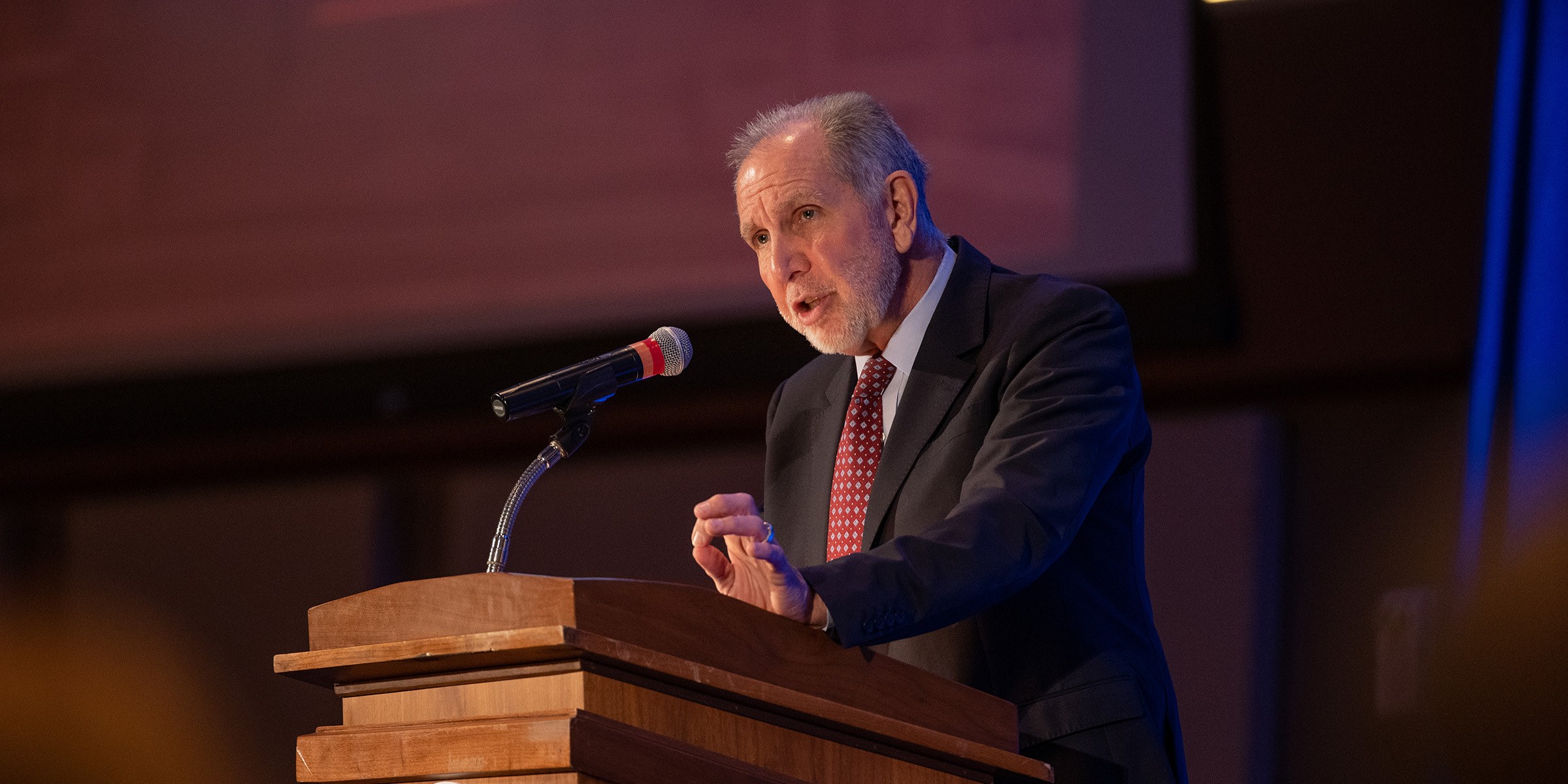 President Michael K. Young at the 2019 State of the University Address