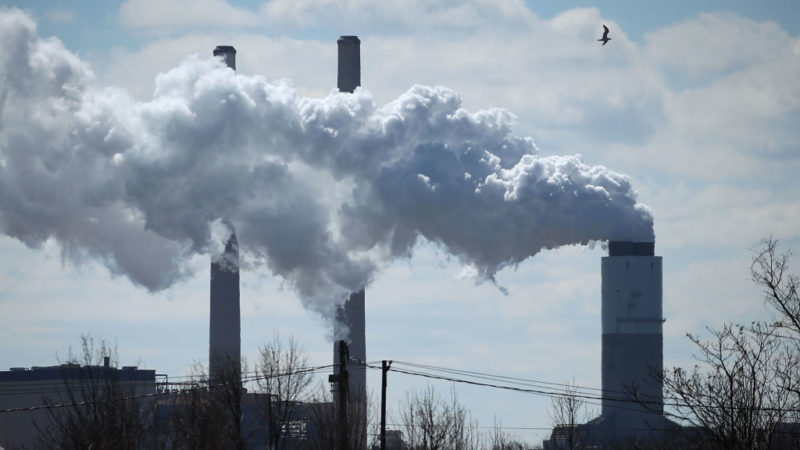 Emissions Spew From Coal Fired Power Plant