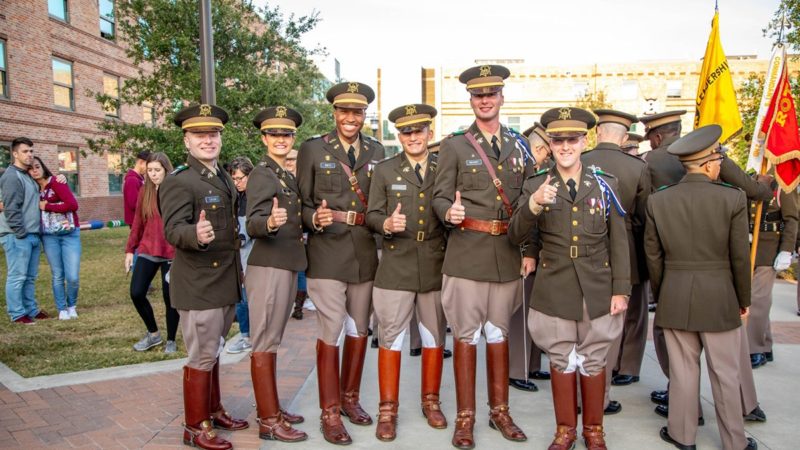 Six Corps students pose in uniform