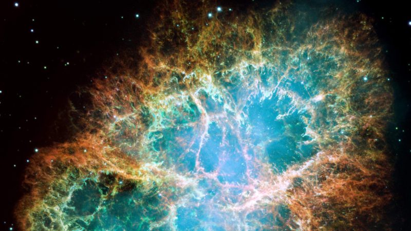 Image of a supernova explosion from the hubble telescope