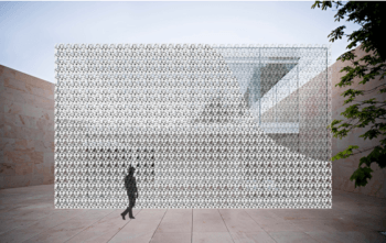 rendering of a "smart skin" on a building