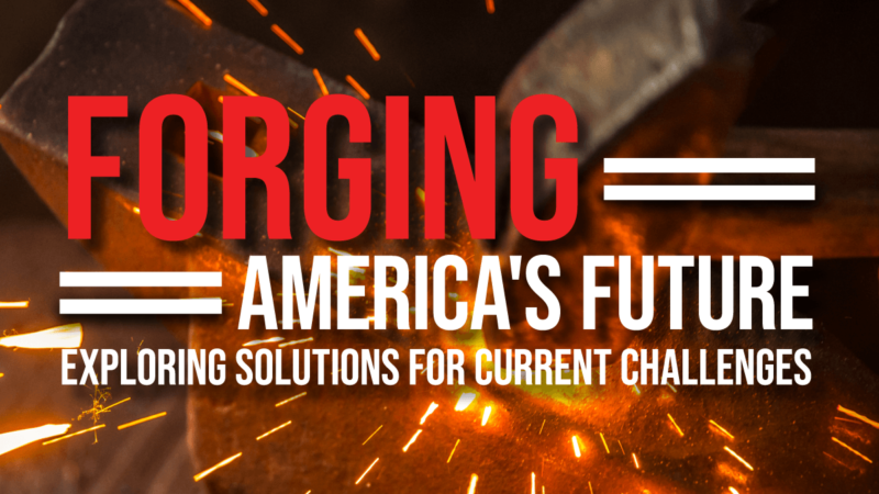 MSC SCONA logo that says Forging America’s Future: Exploring Solutions for Current Challenges