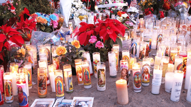 Memorial to San Bernardino shooting victims