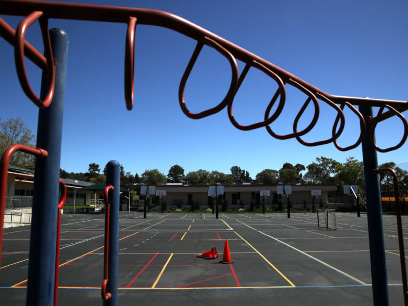 empty school playground