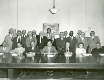 a photo of the first National Science Board in 1951