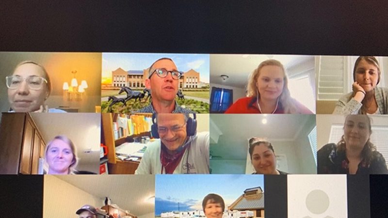 screenshot of students on zoom call