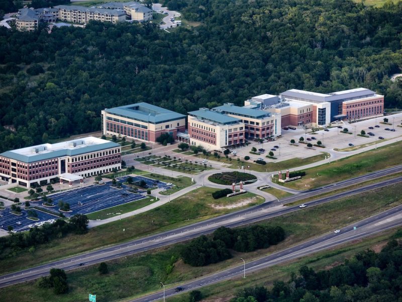 aerial view of the Texas A&M Health Science Center facilities