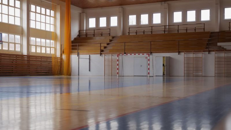 empty school gymnasium