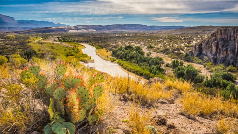 A view of the Rio Grande River from Castelon in Big Bend National Park