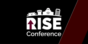 a graphic that reads RISE conference