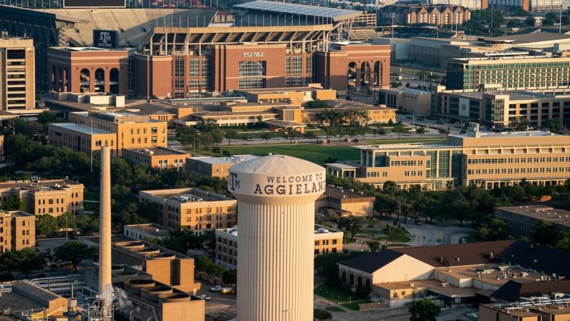 campus aerial shot