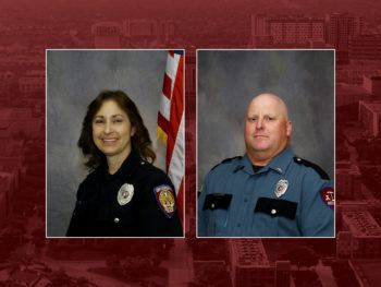 a photo of Master Police Officer Kristi Hosea and Security Lieutenant Robert Hunter
