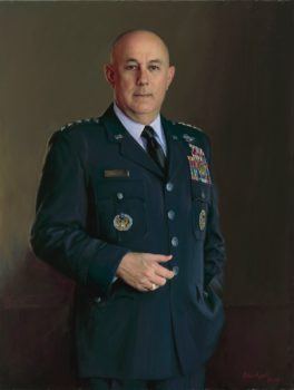 A photo of General (Retired) T. Michael Moseley ‘71, USAF, keynote speaker for the 2021 Campus Muster ceremony