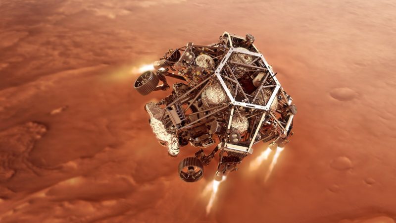nasa illustration of mars rover