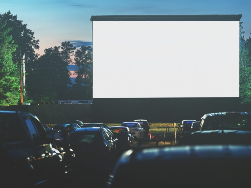 cars at a drive in movie