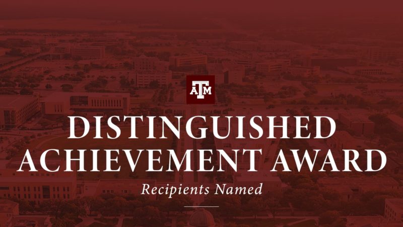 Distinguished Achievement Award Recipients Named