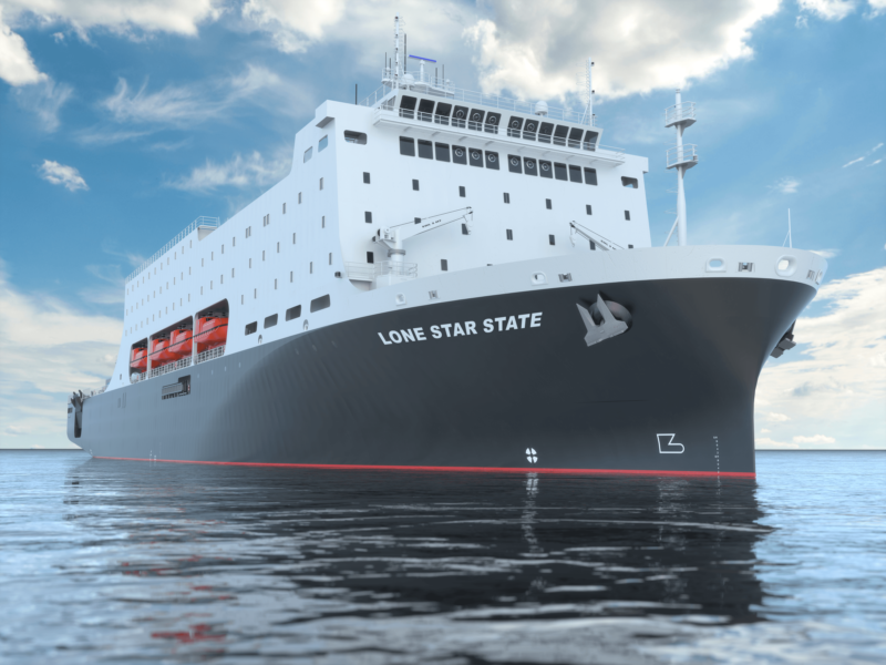 artist's rendering of the Lone Star State vessel